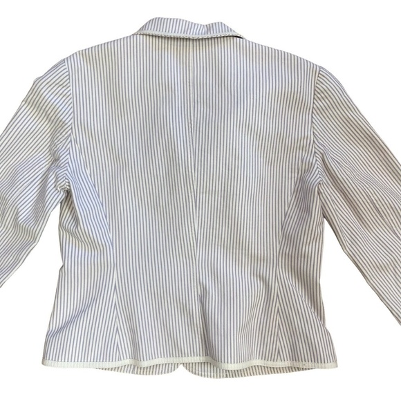 Ann Taylor Petite Lavender White Pin Stripped Blazer Women’s Size 4P - Picture 9 of 11
